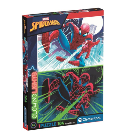 Puzzle 104 Glowing Spiderman  27555