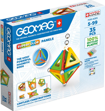 Geomag Super Panels-klocki magnetyczne 35 elementów G377