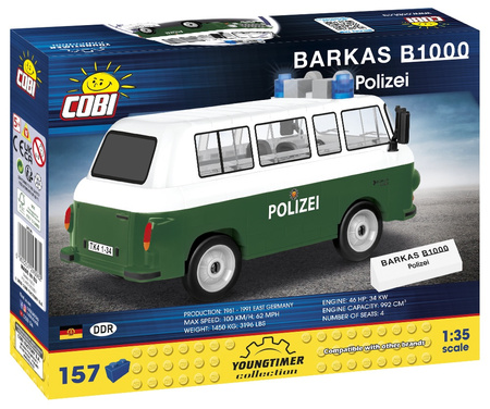 COBI CARS Youngtimer Barkas B1000 Polizei 157 klocków 24596 24596