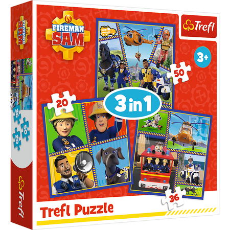 Puzzle 3w1 Dzień Strażaka Sama  34868