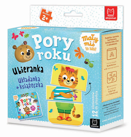 Mały miś to lubi Pory roku. Ubieranka. Układanka książeczka 3367