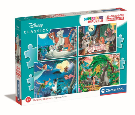 Puzzle 4w1 SuperKolor Disney Classic 21414