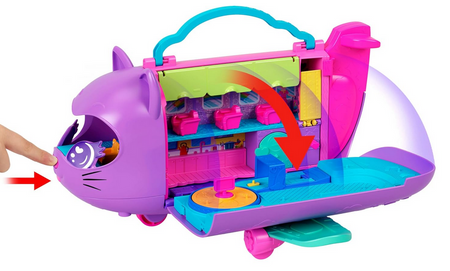 Polly Pocket zestaw samolot Kotolot HWP19