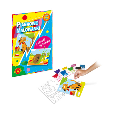 Piaskowa malowanka - pies, ślimak 1400 1400