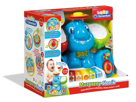 CLEMENTONI BABY Muzyczny słonik interaktywny 60958 60958