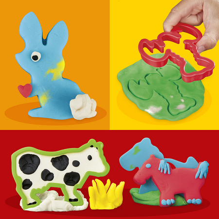 Play-Doh Zestaw zwierzęta 6 pojemików + foremki  E8530