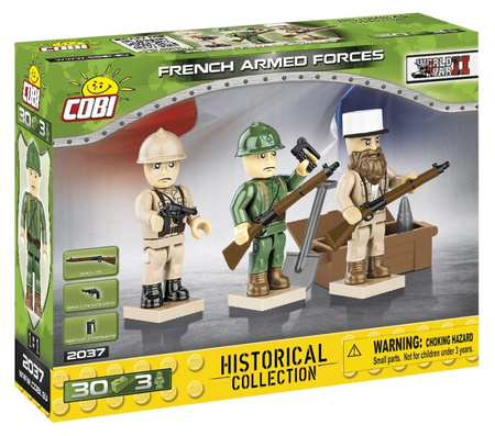 Historical Collection WWII French Armed Forces + 3 figurki 30 elementów 2037 2037