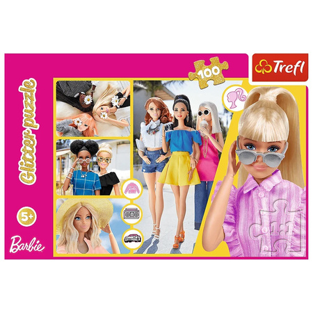 Puzzle 100 Glitter Brokatowa Barbie  14830