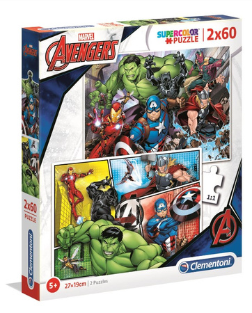 Puzzle 2x60 Super Kolor The Avengers  21605