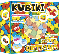 Kubiki optimum - klocki 138 elementów AB 37008