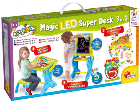 Lisciani Carotina magiczne biurko + tablica 3w1 304-72415