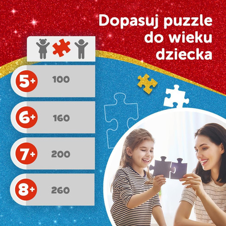 Puzzle 100 Glitter Brokatowe Trefliki  14833