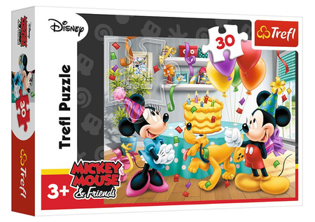 Puzzle 30 Tort urodzinowy Mickey Mouse 18211