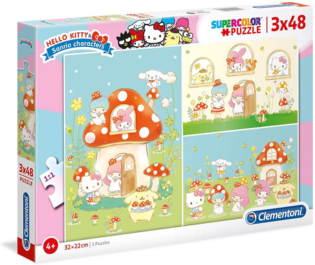 CLEMENTONI Puzzle 3x48 Super Kolor Hello Kitty 25246 25246