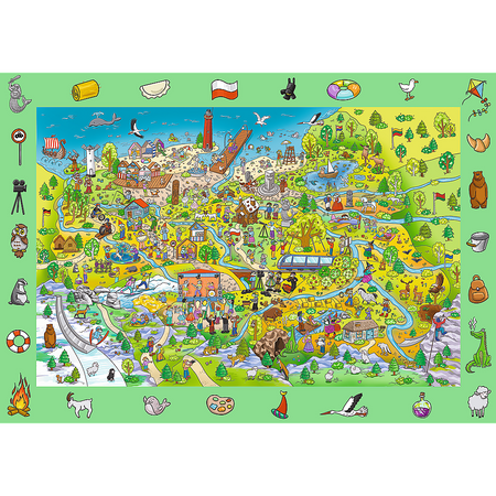 Puzzle 100 elementów Obserwacyjne Spy Guy - Polska  15596