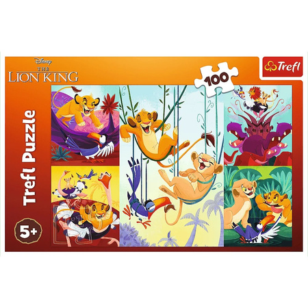 Puzzle 100 Dzielny Król Lew  16478