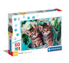 Clementoni puzzle 60 Super Kolor Lovely Kitty Twins  26599