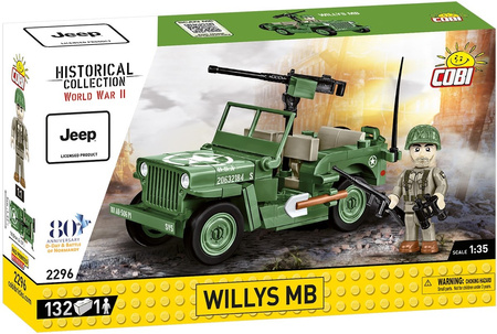 HC WWII Willys MB M2 Gun 150 elementów 2296