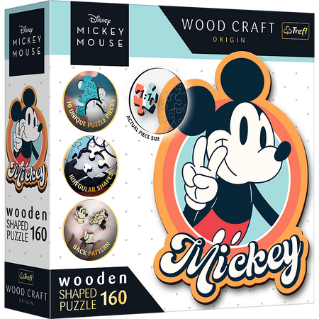 Puzzle 160 Drewniane Retro Myszka Mickey  20191