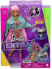 Barbie Extra Moda lalka różowe włosy GXF09  GXF09