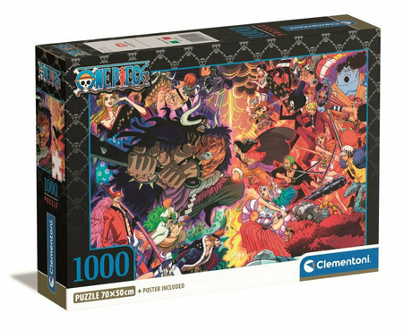 Clementoni puzzle 1000 elementów Compact Anime One Piece 39922