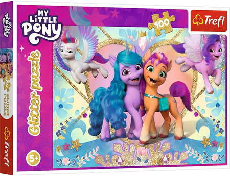 Puzzle 100 Glitter My Little Pony Błyszczące kucyki  14831