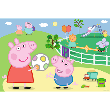 PUZZLE 60 Zabawy w gronie przyjaciół Świnka Peppa 17356 17356