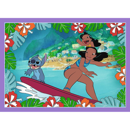 Puzzle 4w1 Szalony dzień Lilo i Stitch 34633