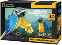 DANTE Puzzle 3D Cubic Fun Zagrożony Zwierzę Ara Szafirowa 10977