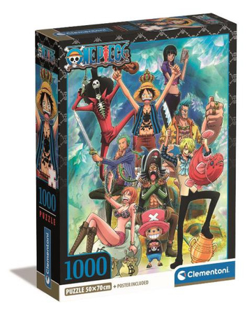 Clementoni puzzle 1000 elementów Compact Anime One Piece 39920