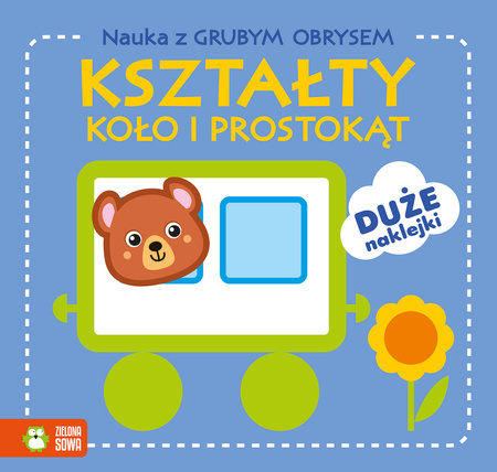 Nauka z grubym obrysem. Kształty. Koło i prostokąt 03404