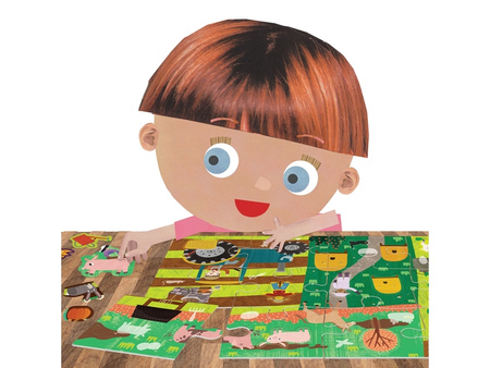 Puzzle z Naklejkami Farma dla Dzieci w Wieku 3-6 MU24926