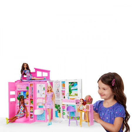 Barbie Przytulny domek + lalka HRJ77