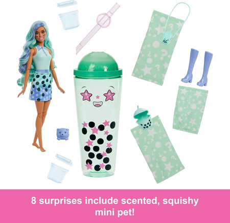 Barbie Pop Reveal lalka Zielona herbata - Bubble Tea HTJ21