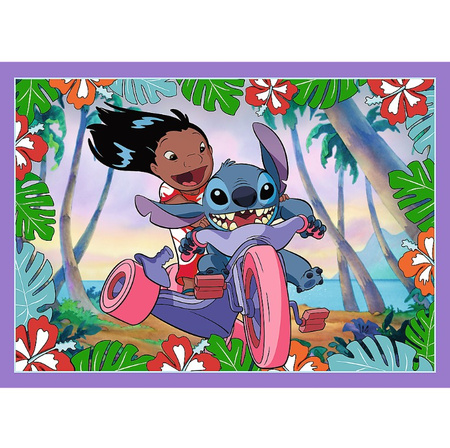 Puzzle 4w1 Szalony dzień Lilo i Stitch 34633