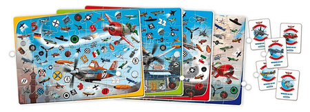 CLEMENTONI Puzzle 4 szt + Gra gdzie to jest? Planes 12021 12021