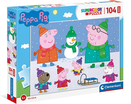 Clementoni puzzle 104 maxi Super Kolor Peppa Pig 23752