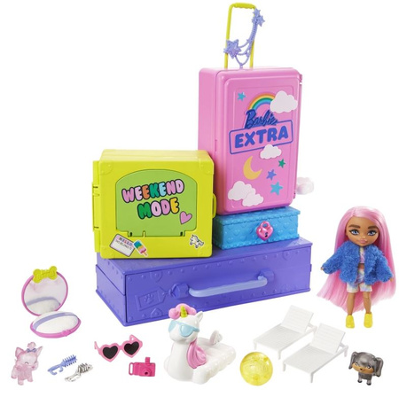 Barbie Extra + mała lalka + zwierzątka  HDY91