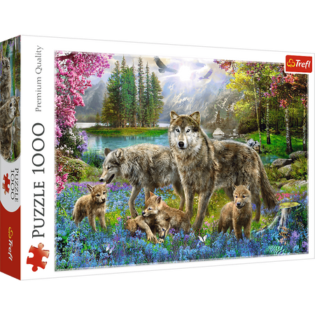 Puzzle 1000 elementów Wilcza Rodzina 10558