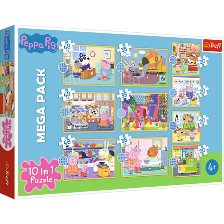 Puzzle 10 w 1 Poznaj Świnkę Peppę 90383
