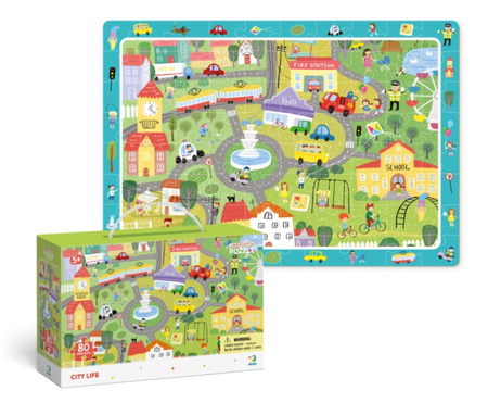 Puzzle obserwacyjne 80 elementów Życie w mieście DOB0135