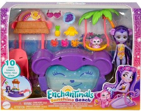 Tropikalny basen z lalką i małpką MATTEL ENCHANTIMALS HTW73