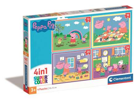 Puzzle 4w1 Super Kolor Świnka Peppa  21516