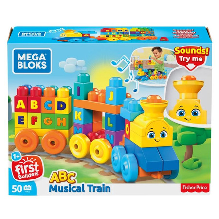 MEGA BLOKS pociąg ABC z dźwiękiem  FWK22