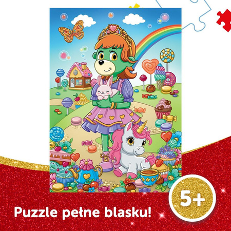Puzzle 100 Glitter Brokatowe Trefliki  14833