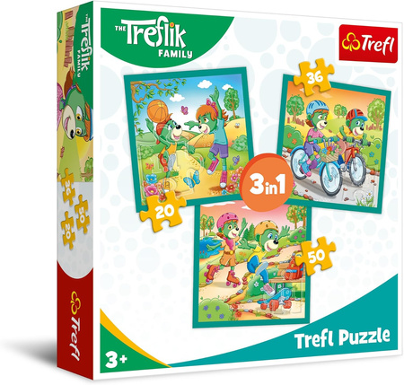 Puzzle 3w1 Poznaj Trefliki 34872