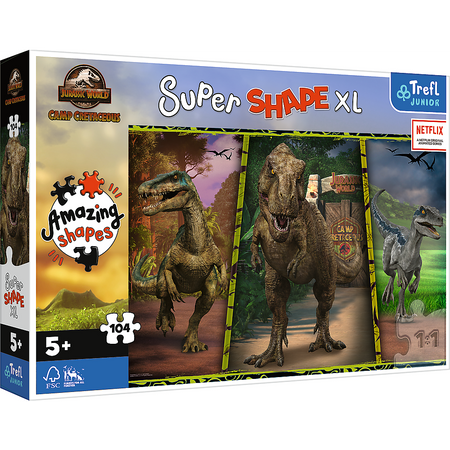 Puzzle XL104 elementy Kolorowe dinozaury Jurassic World 50020