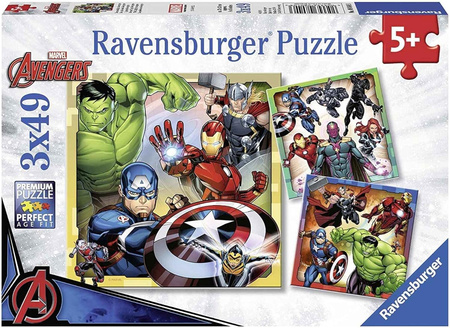 Puzzle 3x49 elementów Marvel Avengers  08040