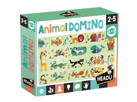 Domino zwierzęta HEADU dla dzieci w wieku 2-5 lat MU23684