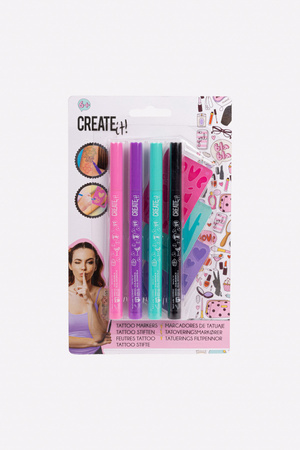 CREATE IT! 4 pisaki do tatuażu + 3 wzorniki 84215  84215